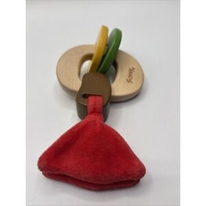 Sassy Natural Wood Wooden Baby Toy, Sounds Textures Teething Teether‎ Pre-Owned